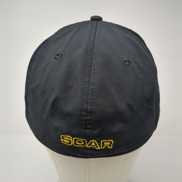 Golden Eagle Soar Fitted Hat Black Medium Embroidered 6 Panel The Game - Picture 5 of 8